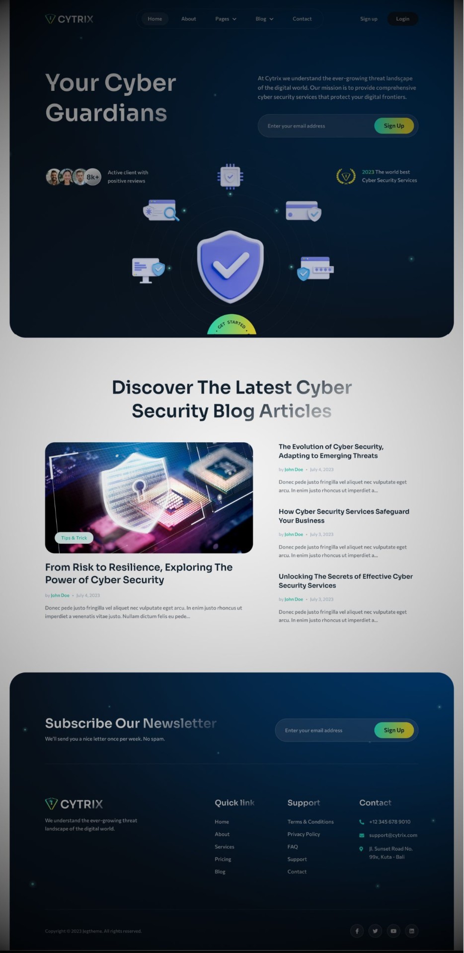 Cyber Security Website Example