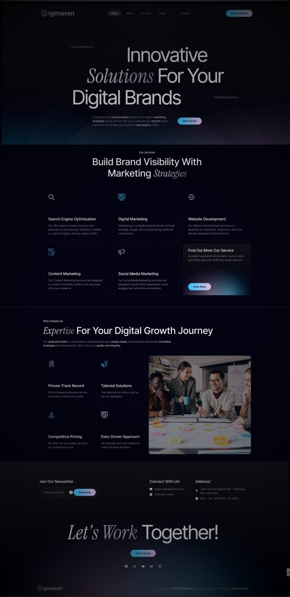 Digital Marketing Website Example
